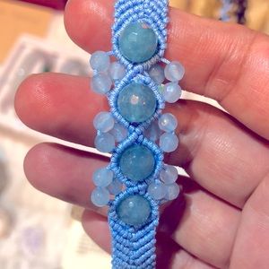 Handmade one of a kind angelite bracelet